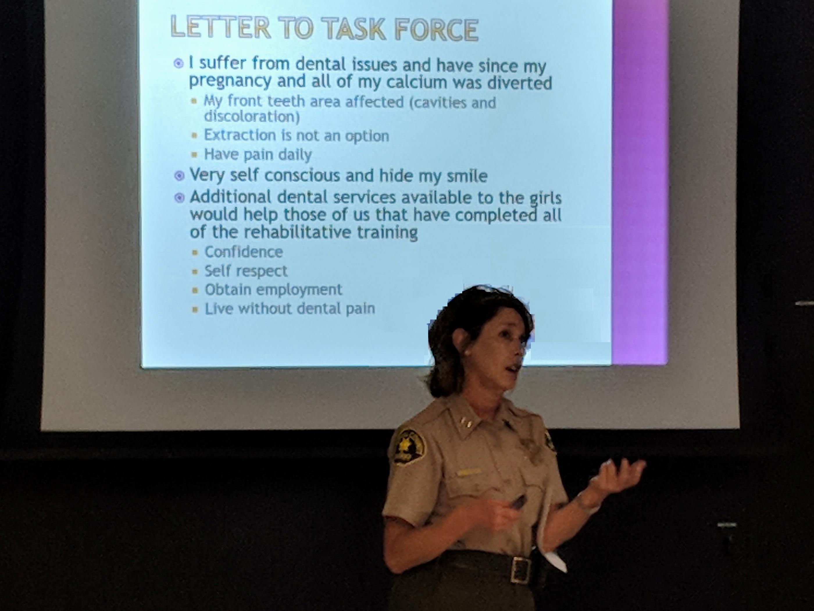 Letter to Taskforce Presentation